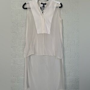 BCBGMAXAZRIA White Sleeveless 100% Silk top New with tag